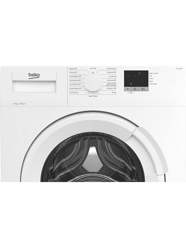 Buy Beko WTL74051W Freestanding Washing Machine, 7kg Load, 1400rpm Spin, White Online at johnlewis.com