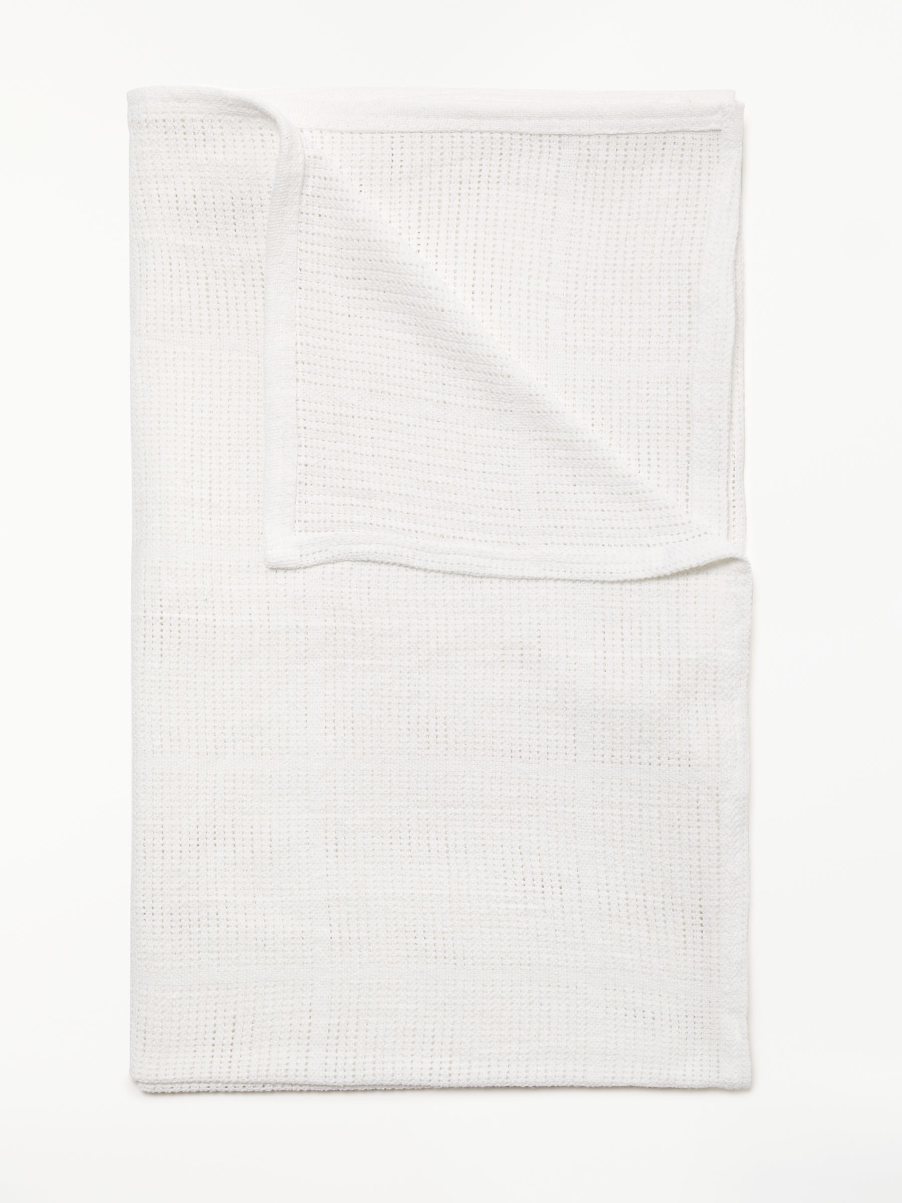 John Lewis & Partners Baby Cellular Pram Blanket, 90 x 70cm