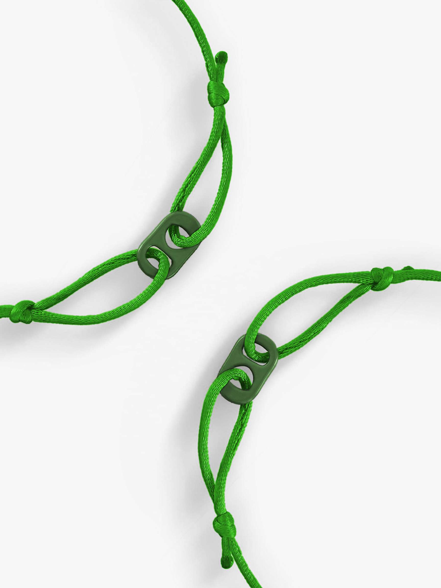 Buy #TOGETHERBAND UN Goal 13 - Climate Action Recycled Plastic Mini Bracelet, Pack of 2, Dark Green Online at johnlewis.com