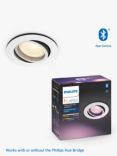 Philips Hue White and Colour Ambiance Centura LED Smart Recessed Spotlight with Bluetooth, White