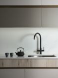 Pronteau by Abode Prothia Swan Slimline 3-in-1 Instant Steaming Hot Water Single Lever Kitchen Tap, Matt Black