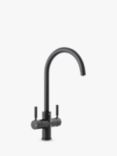 Pronteau by Abode Propure Swan 4-In-1 Instant Steaming Hot & Filtered Water 2 Lever Kitchen Tap, Matt Black