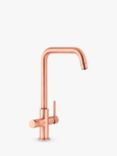 Pronteau by Abode Prothia Quad Slimline 3-in-1 Instant Steaming Hot Water Single Lever Kitchen Tap, Urban Copper