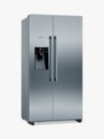 Neff N70 KA3923IE0G Freestanding 70/30 American Fridge Freezer, Stainless Steel