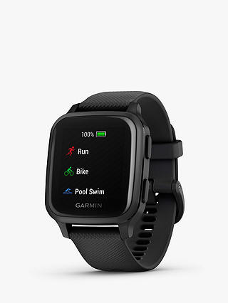 Garmin Venu Sq Music Edition, GPS, Smartwatch, Black with Slate Bezel