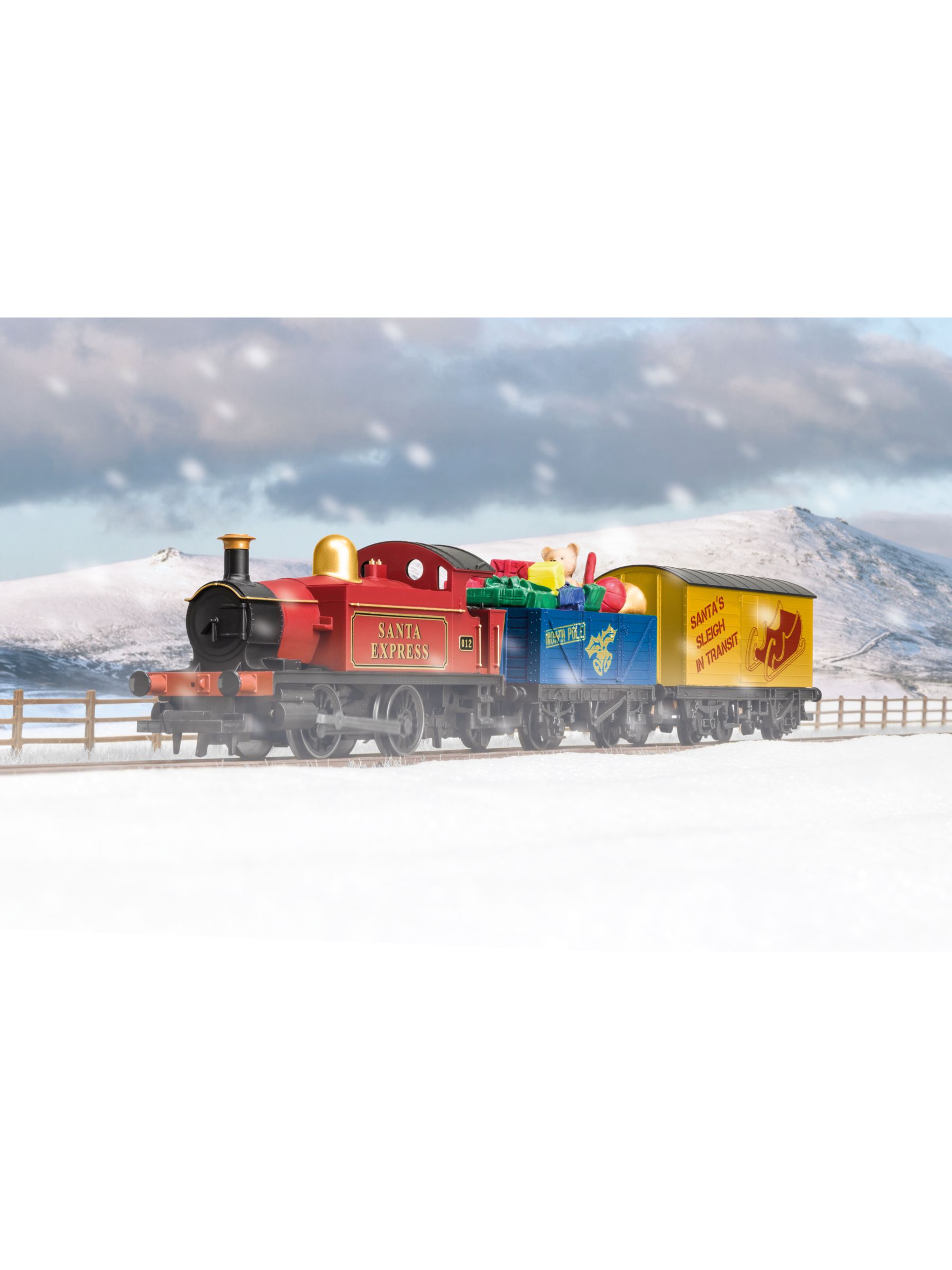 santa's express christmas train set