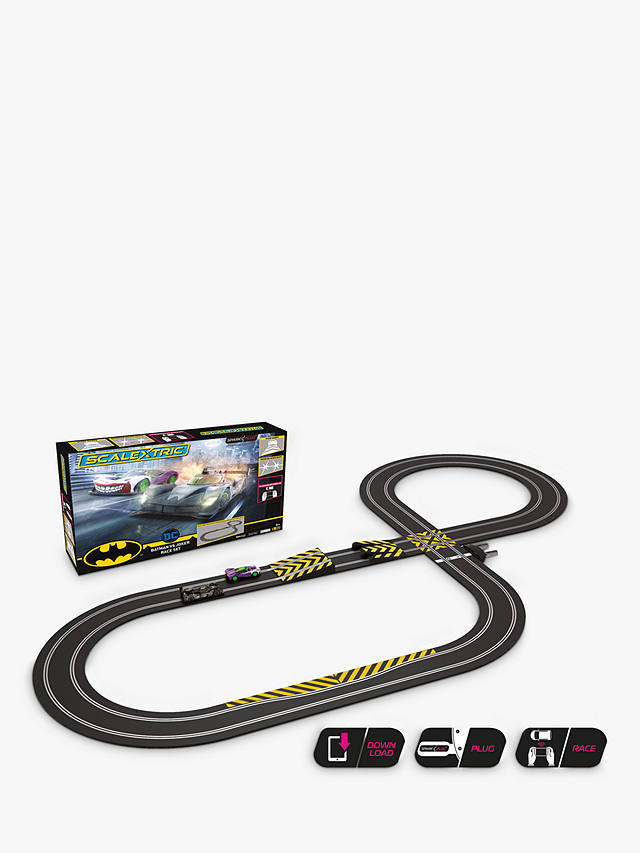 Scalextric C1415M Spark Plug - Batman vs Joker Mains Powered Slot Car Racing Set