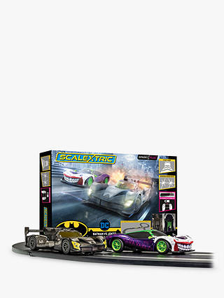 Scalextric C1415M Spark Plug - Batman vs Joker Mains Powered Slot Car Racing Set