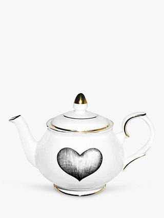 Rory Dobner Black Love Heart Teapot, 400ml
