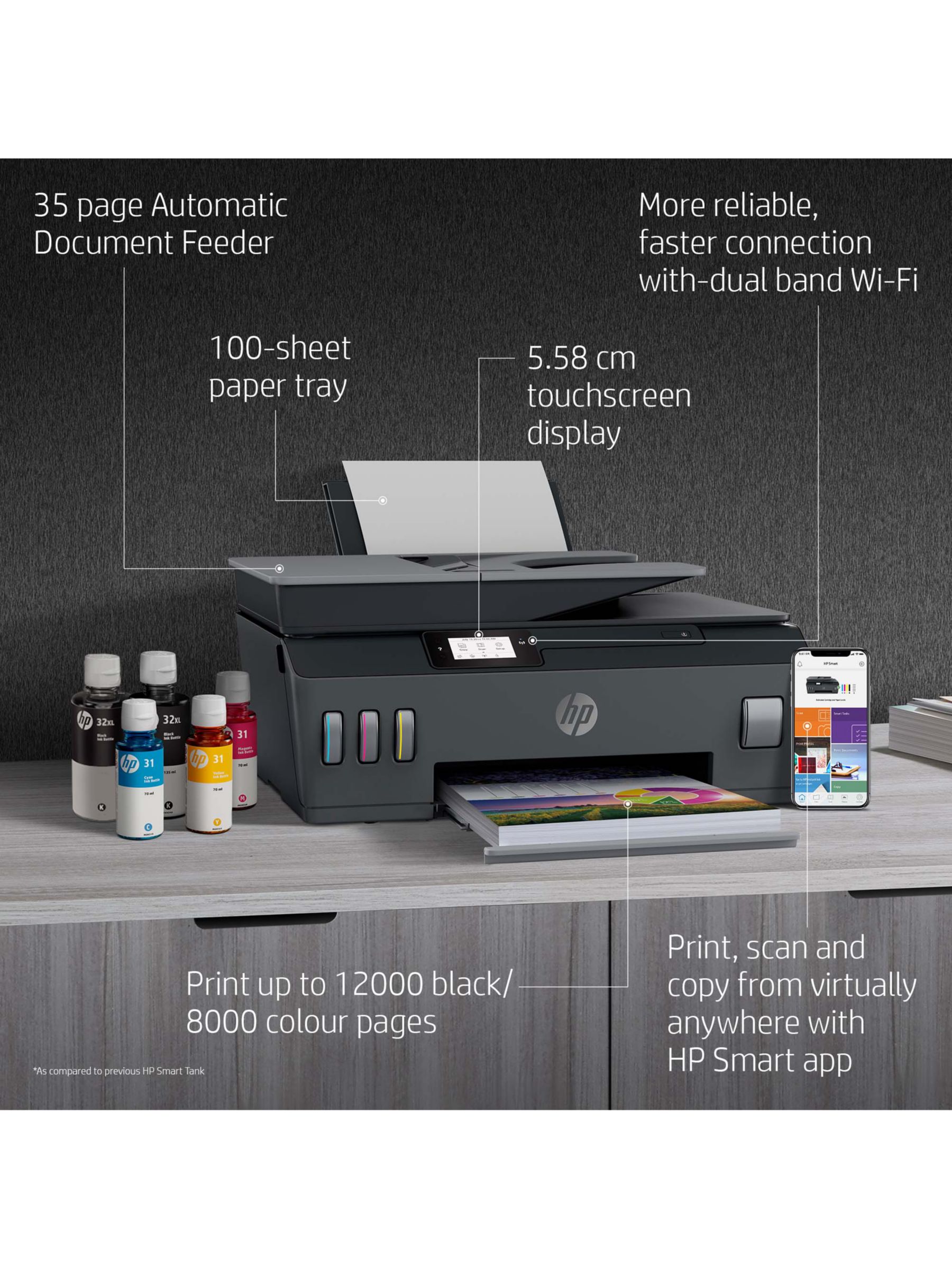 Multifunction Printer HP Smart Tank 7305 WiFi/ Duplex