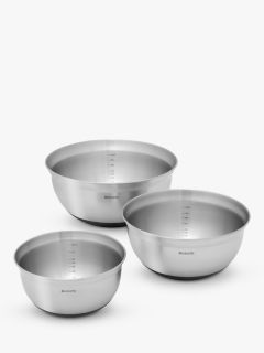 Brabantia Stainless Steel Nesting Mixing Bowls, Set of 3