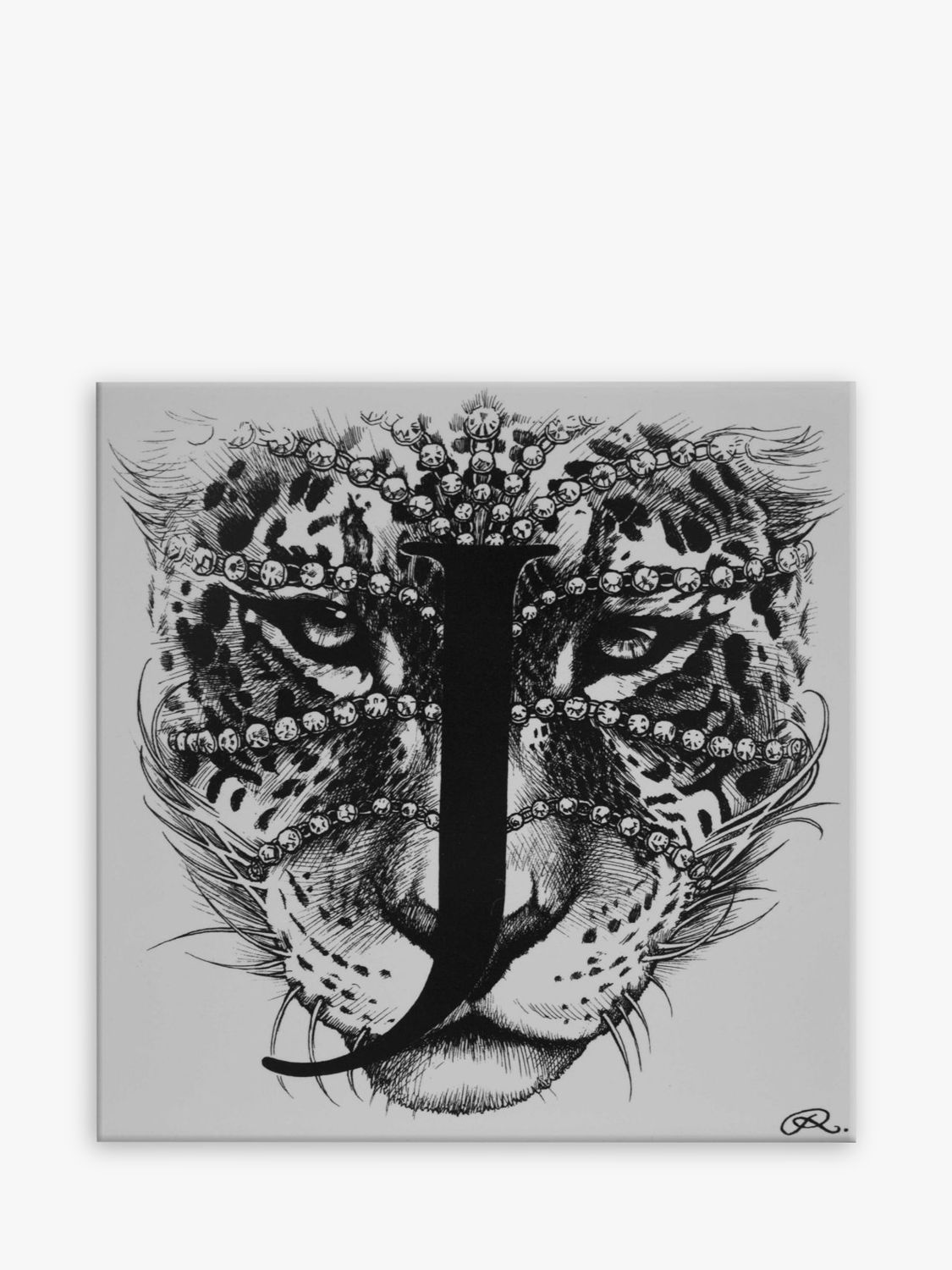 Rory Dobner J - Jewelled Jaguar Decorative Tile