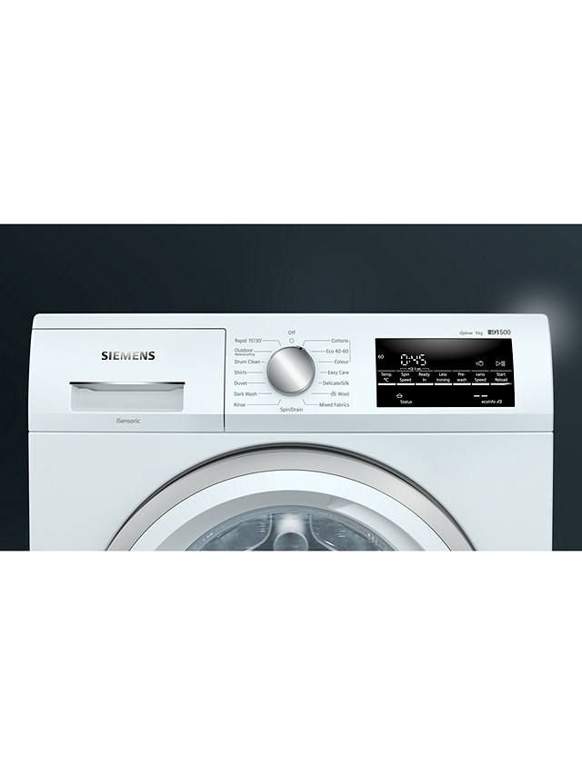 Buy Siemens iQ500 WM14UT71GB Freestanding Washing Machine, 9kg Load, 1400rpm Spin, White Online at johnlewis.com
