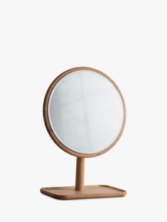 Gallery Direct Kingham Oak Wood Dressing Table Mirror & Tray, 46cm, Natural