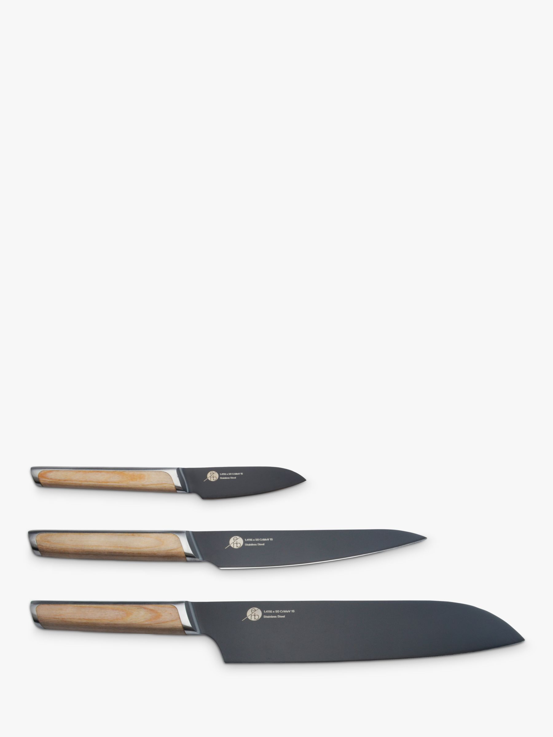 Everdure By Heston Blumenthal Wood Handle Kitchen Knife Set Set Of 3