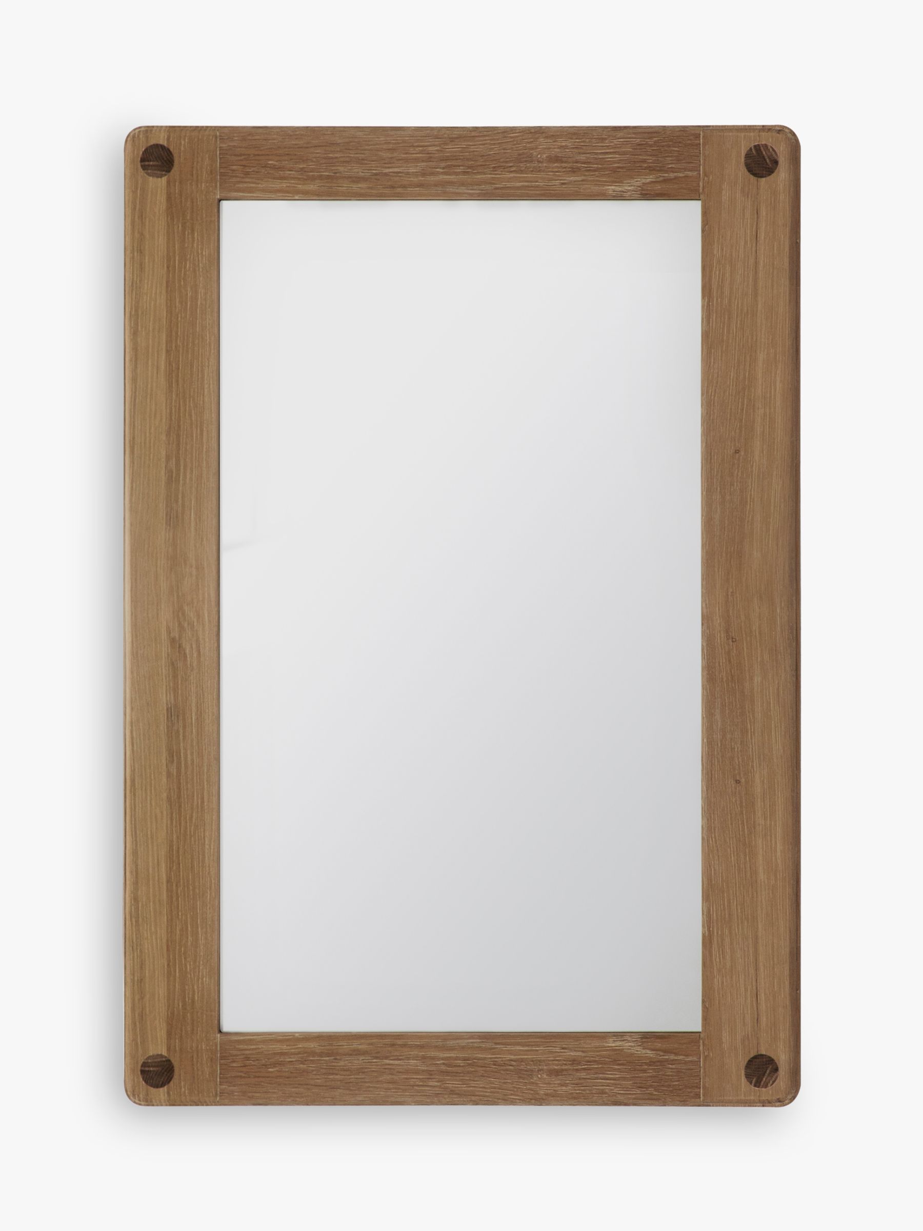 Wycombe Rectangular Oak Wood Frame Wall Mirror, 100 x 70cm ...