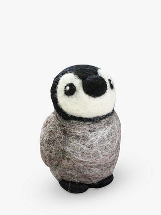 Hawthorn Handmade Baby Penguin Felting Kit, Grey Steel