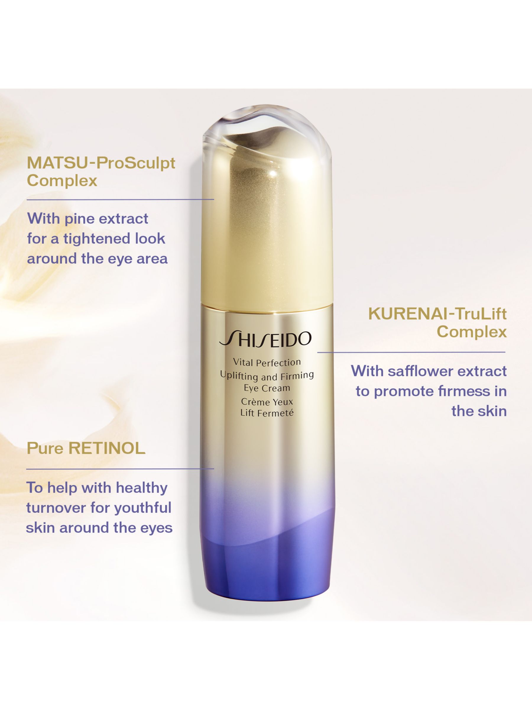 Shiseido Vital Perfection Uplifting and Firming Eye Cream, 15ml