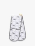 ANYDAY John Lewis & Partners Simple Spot Print Double Oven Glove, Grey