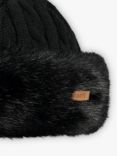 Barts Faux Fur Cable Bandhat, One Size, Black