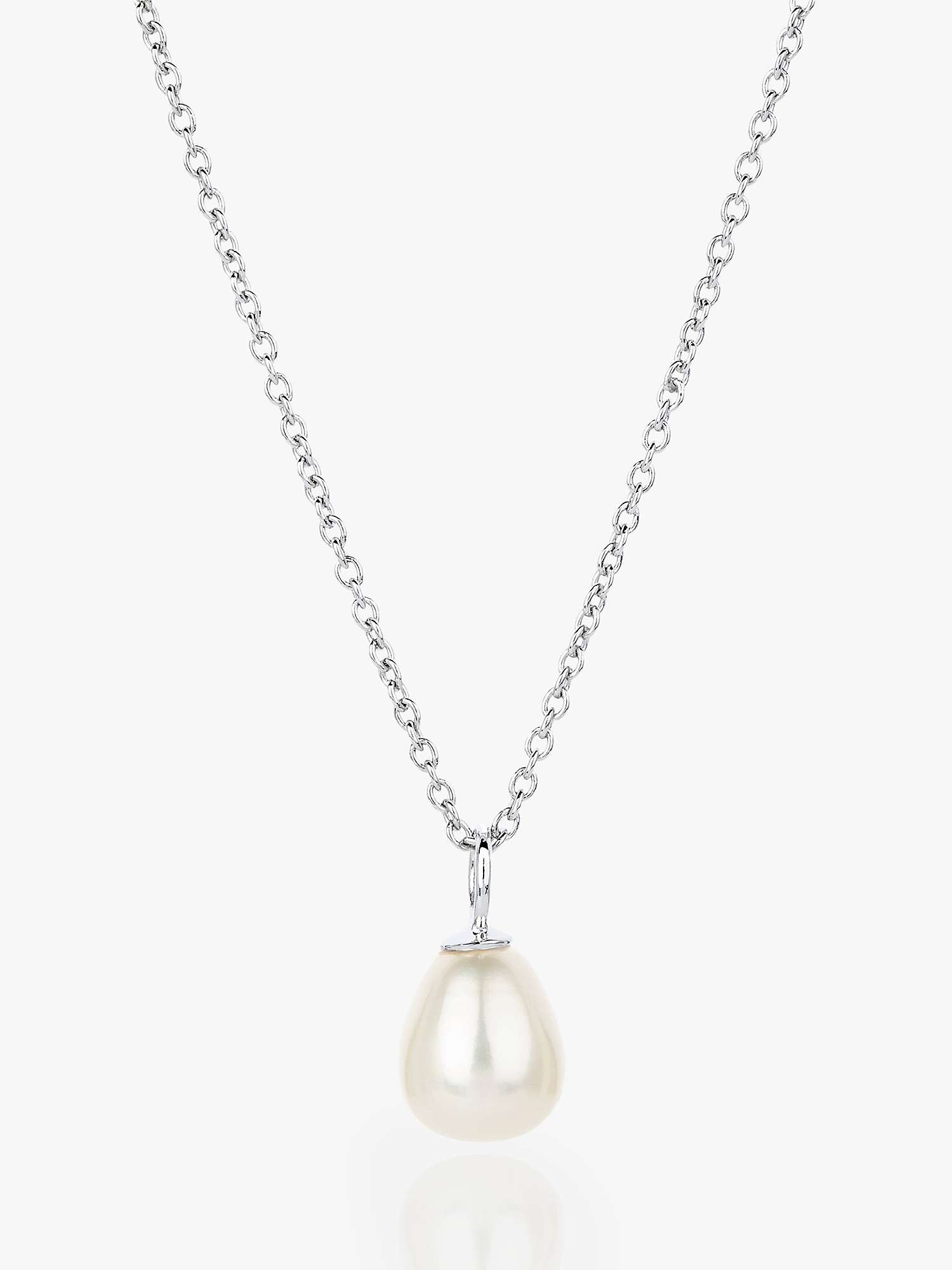 Buy Claudia Bradby Freshwater Pearl Pendant Necklace, Silver/White Online at johnlewis.com