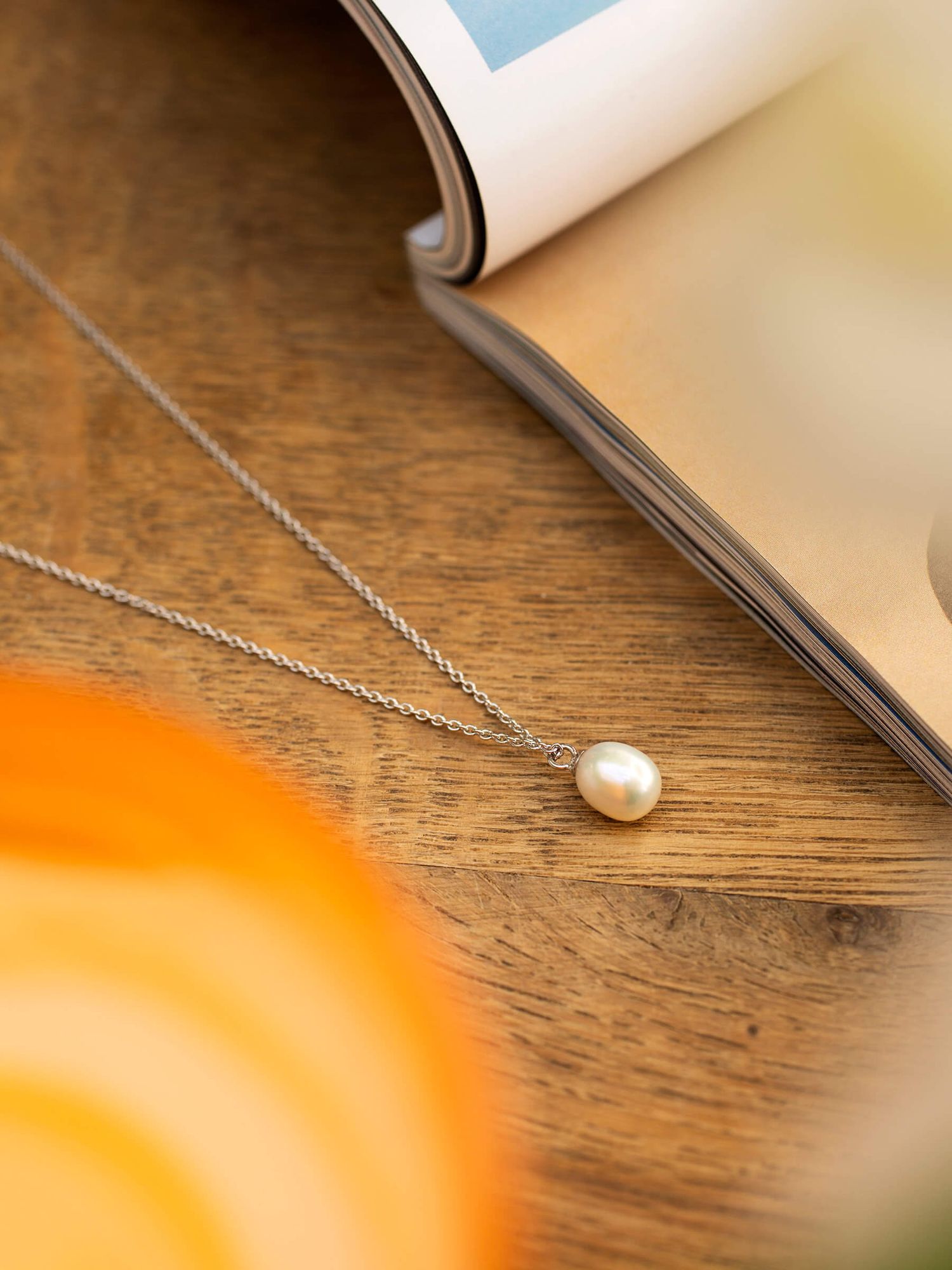Buy Claudia Bradby Freshwater Pearl Pendant Necklace, Silver/White Online at johnlewis.com