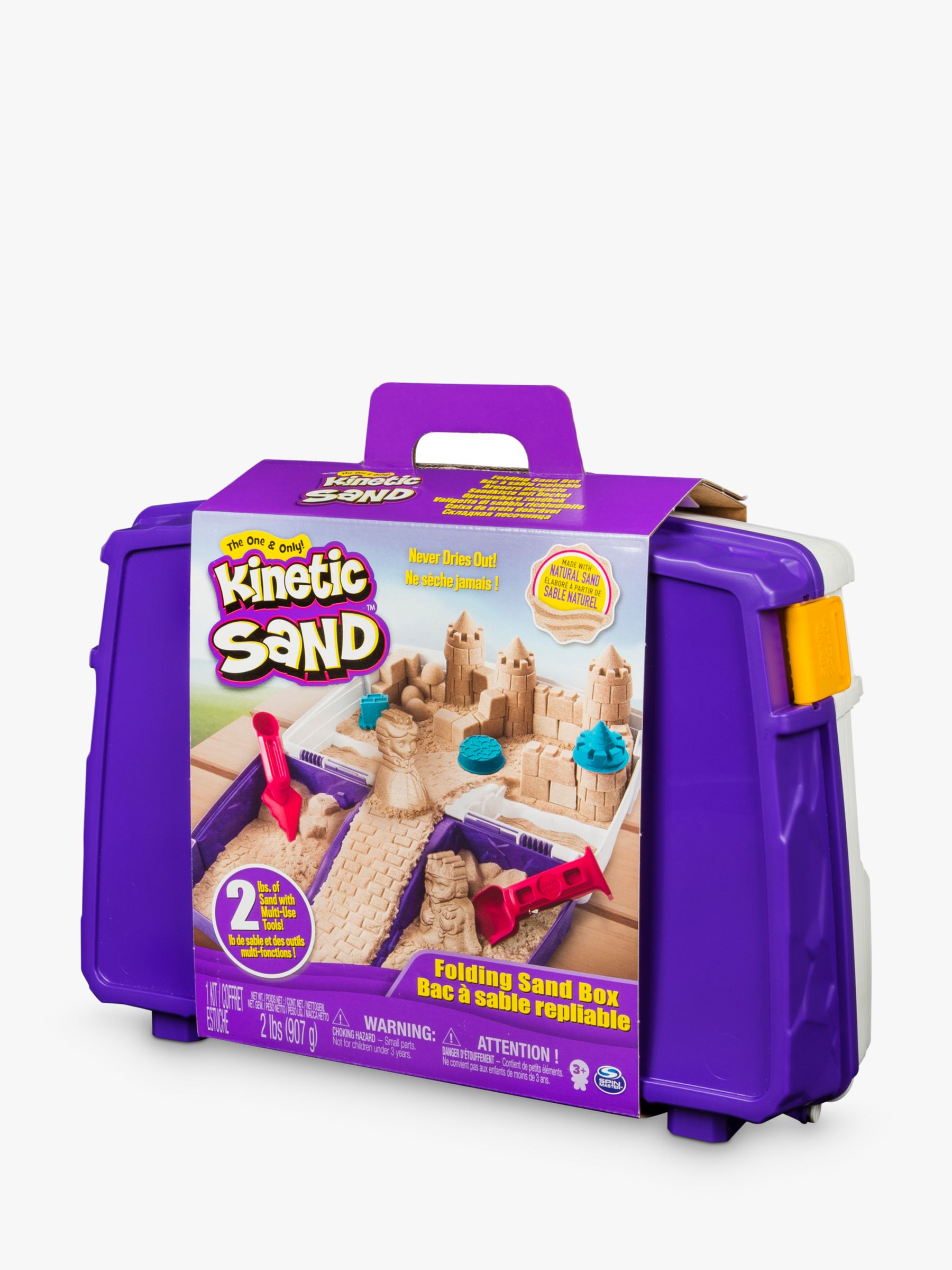 kinetic sand with folding sandbox