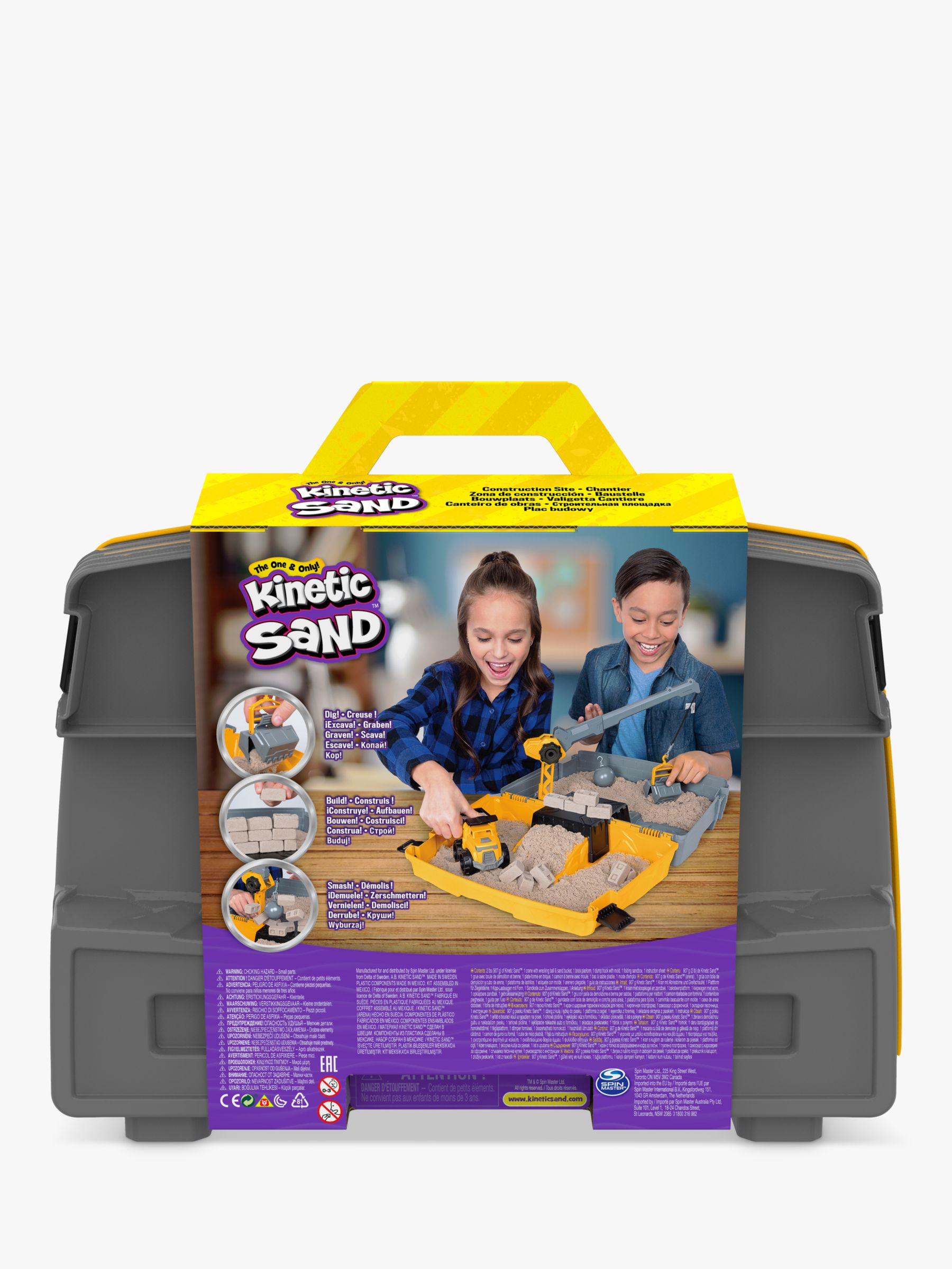 kinetic sand with folding sandbox