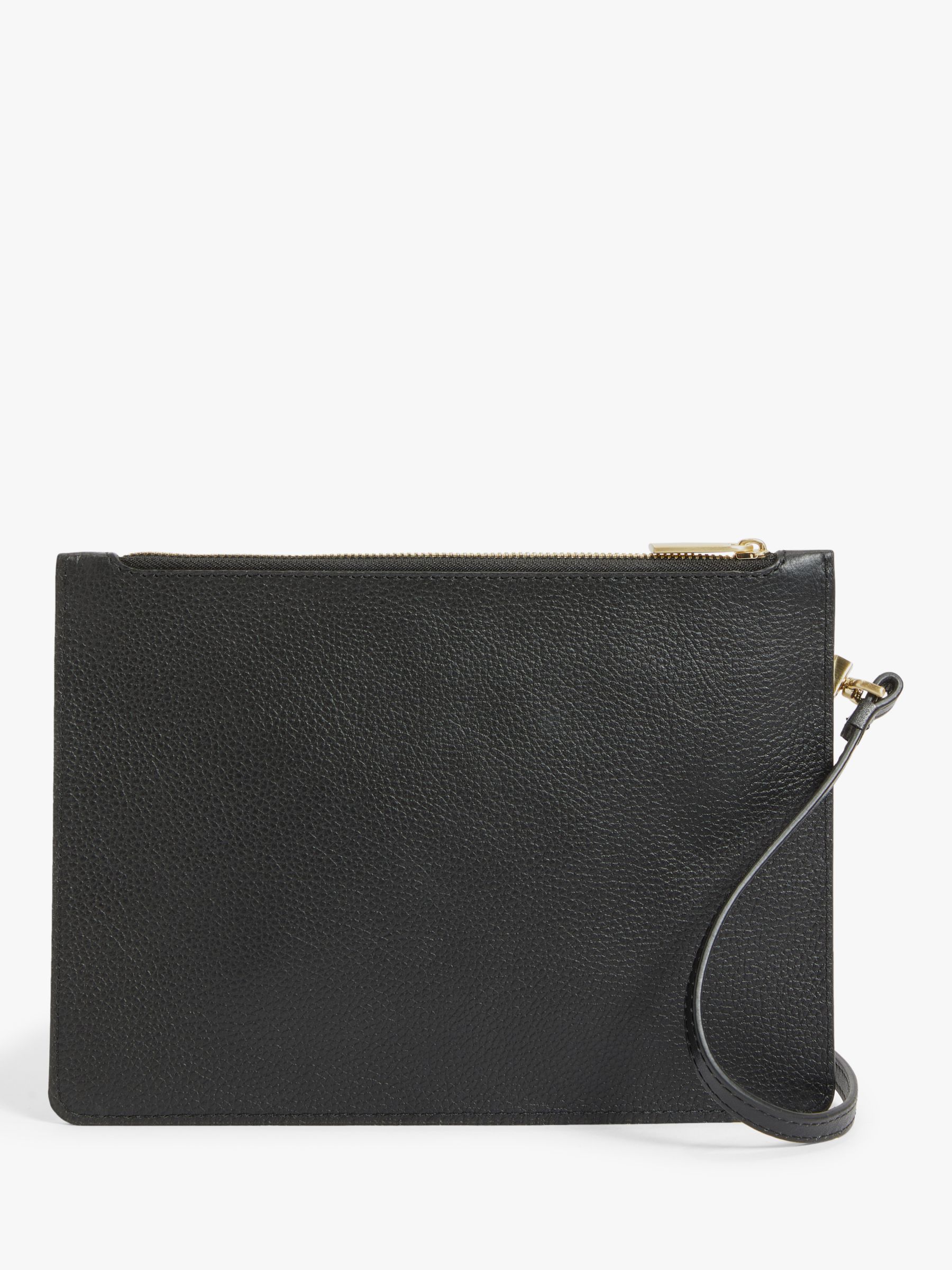 John Lewis & Partners Multi Pouch Leather Cross Body Bag, Black at John ...