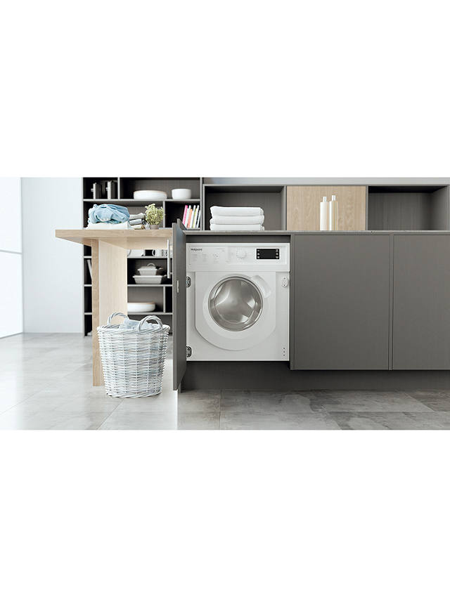 Buy Hotpoint BIWMHG71483 Integrated Washing Machine, 7kg Load, 1400rpm Spin, White Online at johnlewis.com