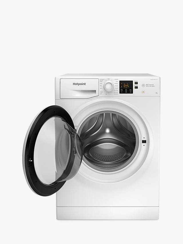 Buy Hotpoint NSWM 843C W Freestanding Washing Machine, 8kg Load, 1400rpm Spin, White Online at johnlewis.com