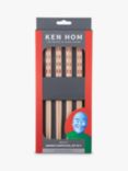 Ken Hom Reusable Bamboo Chopsticks, 4 Pairs