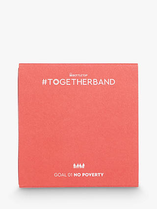 #TOGETHERBAND UN Goal 1 - No Poverty Recycled Plastic Classic Bracelet, Pack of 2, Red