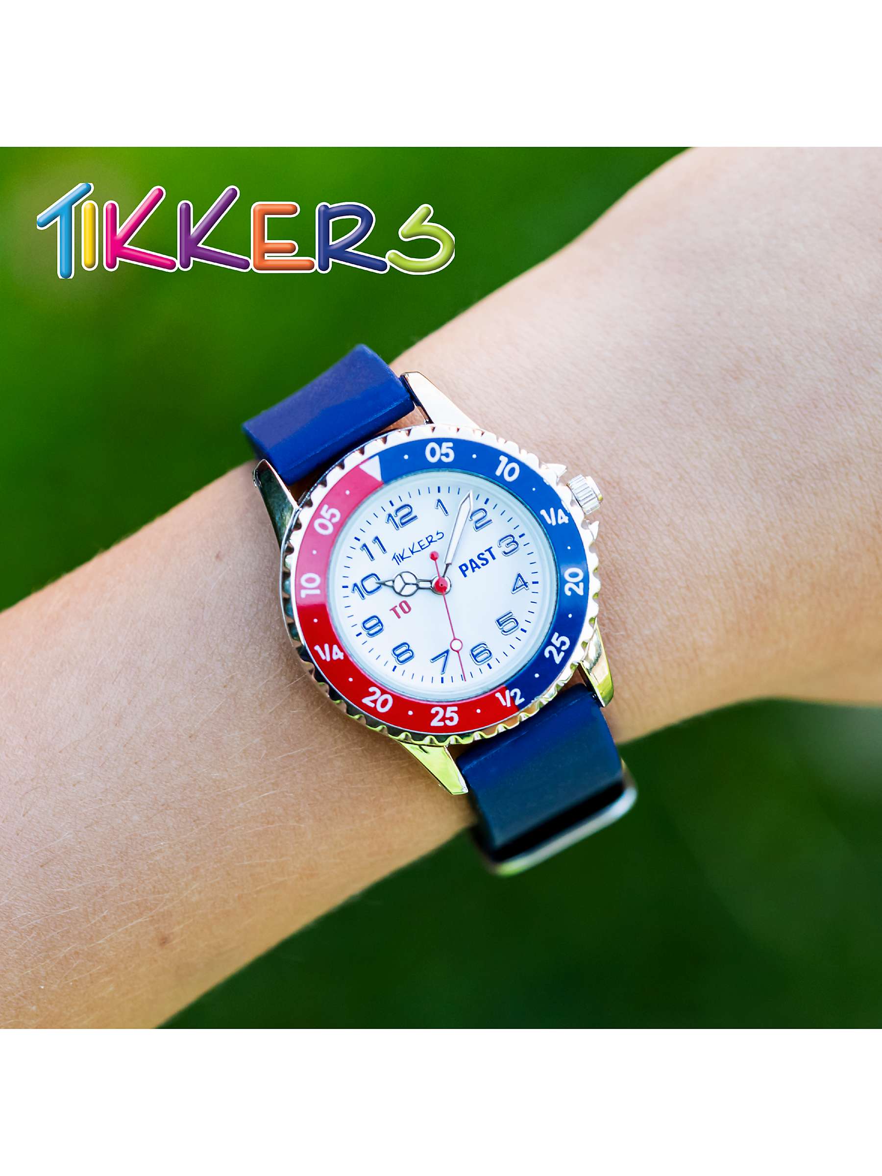 Buy Tikkers TK0140 Children's Silicone Strap Watch, Navy/White Online at johnlewis.com
