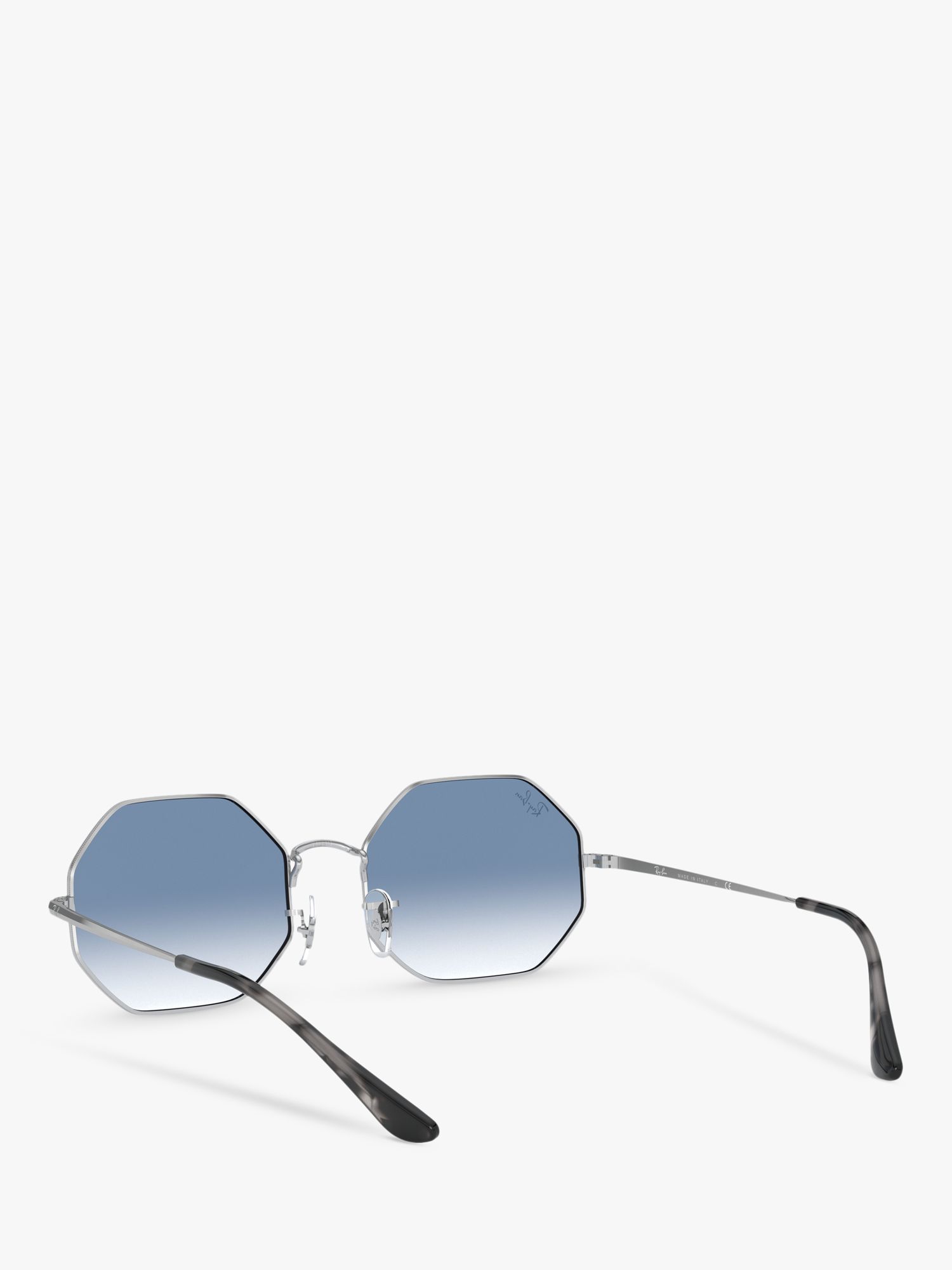 Buy Ray-Ban RB1972 Unisex Octagonal Sunglasses, Silver/Blue Gradient Online at johnlewis.com
