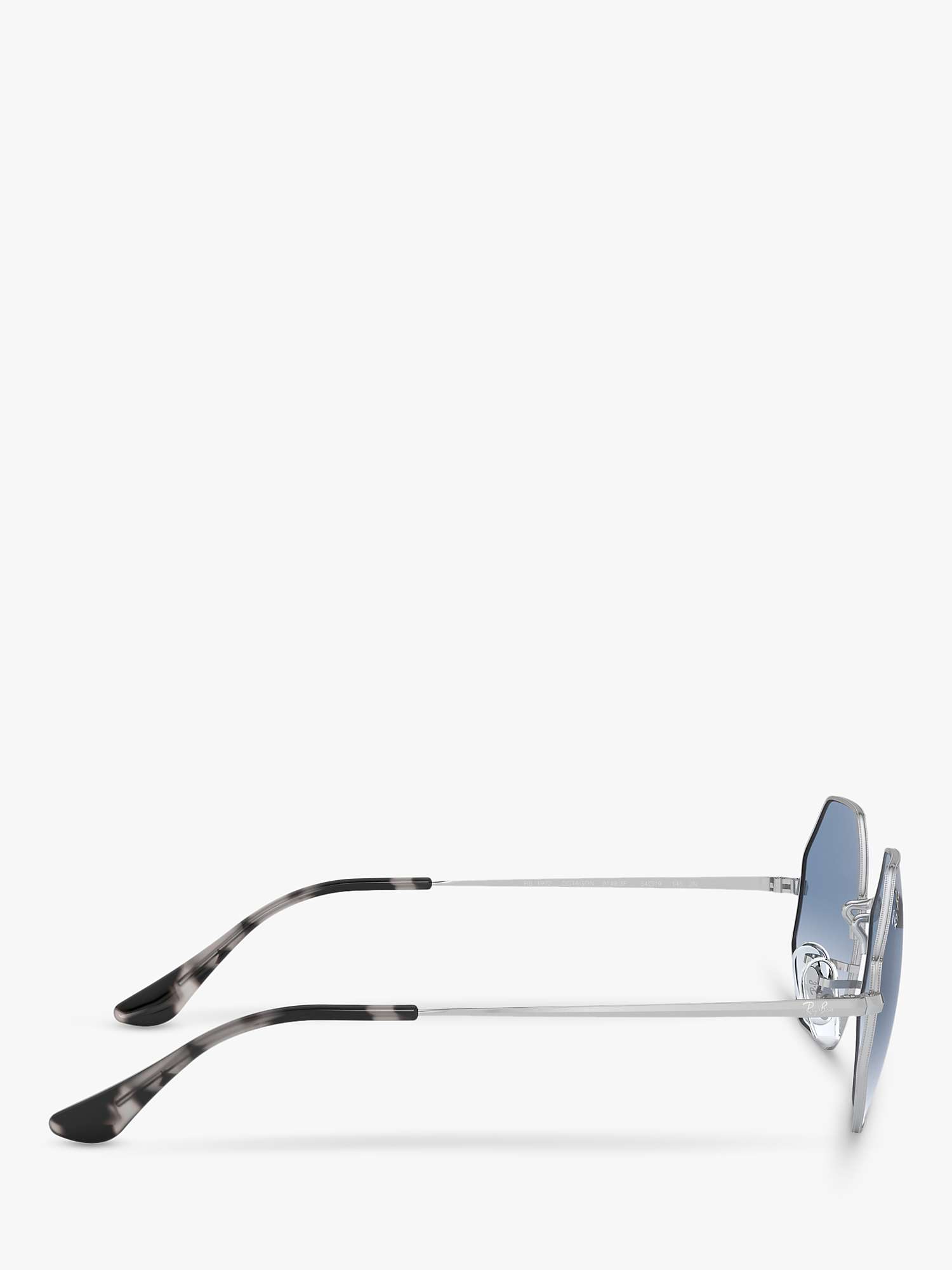Buy Ray-Ban RB1972 Unisex Octagonal Sunglasses, Silver/Blue Gradient Online at johnlewis.com