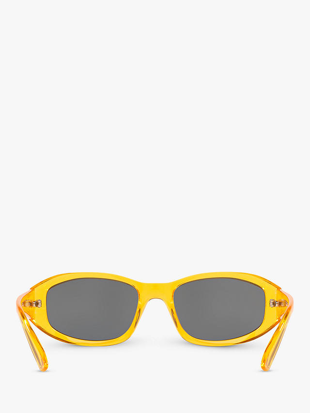 Arnette AN4266 Men's Polarised Rectangular Sunglasses, Transparent Yellow/Grey