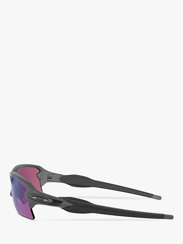 Oakley OO9188 Men's FLAK 2.0 XL Prizm Rectangular Sunglasses, Steel/Mirror Multi