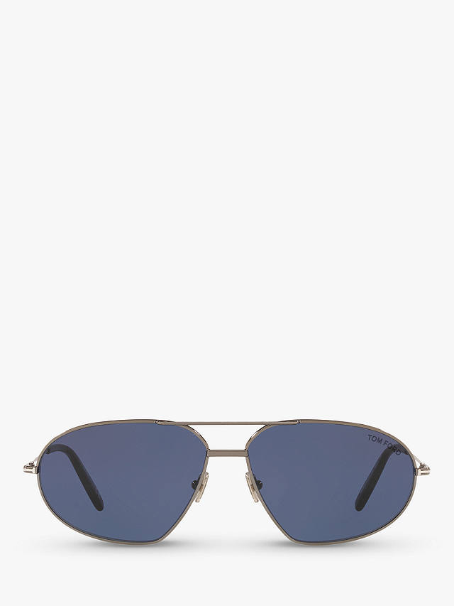 TOM FORD FT0771 Men's Bradford Aviator Sunglasses, Gunmetal/Blue
