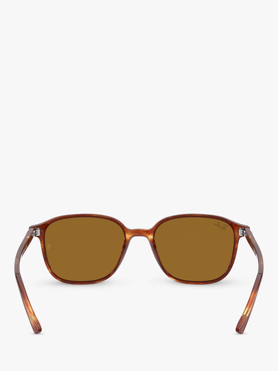 Buy Ray-Ban RB2193 Unisex Square Sunglasses, Striped Havana/Brown Online at johnlewis.com