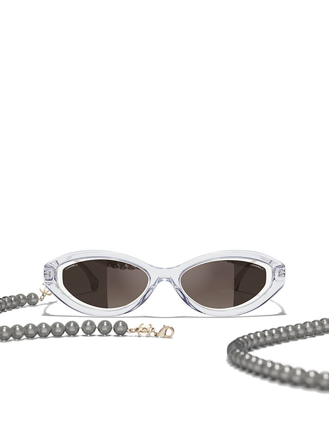 CHANEL Irregular Sunglasses CH5424, Crystal/Black
