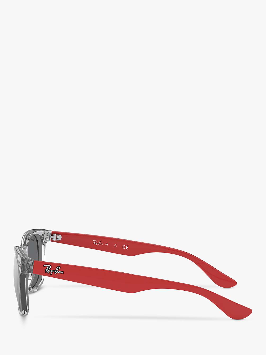 Buy Ray-Ban RJ9052S Unisex Square Sunglasses, Transparent Grey/Mirror Grey Online at johnlewis.com