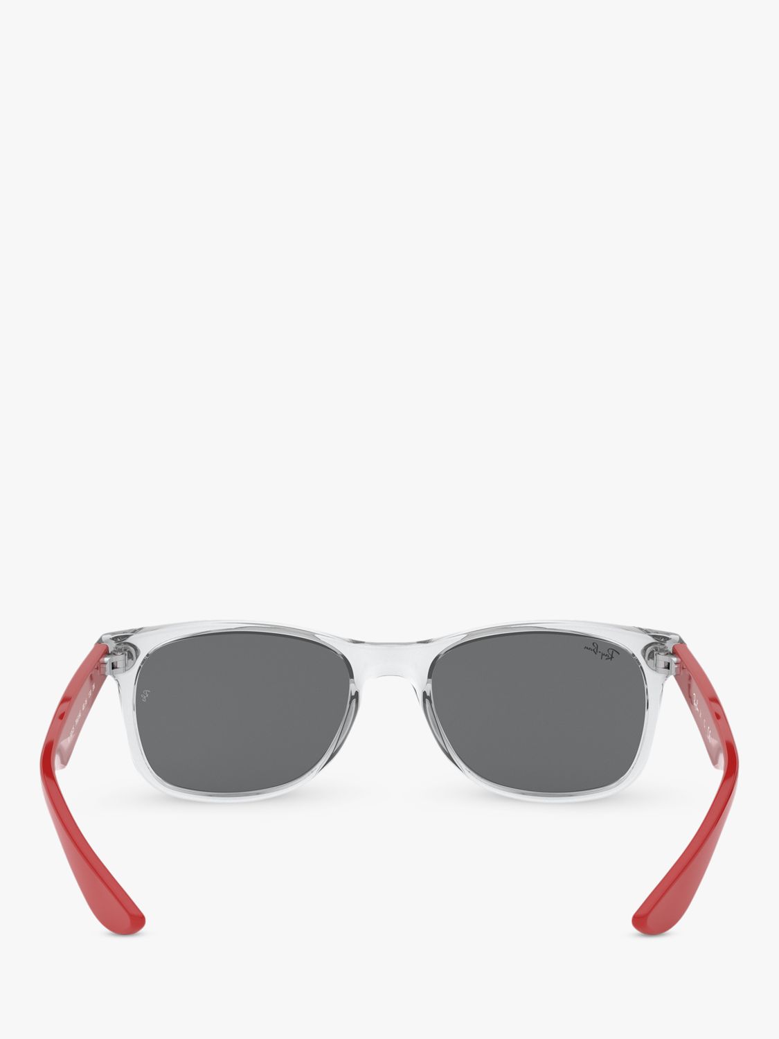 Buy Ray-Ban RJ9052S Kids' Unisex Square Sunglasses, Transparent Grey/Mirror Grey Online at johnlewis.com