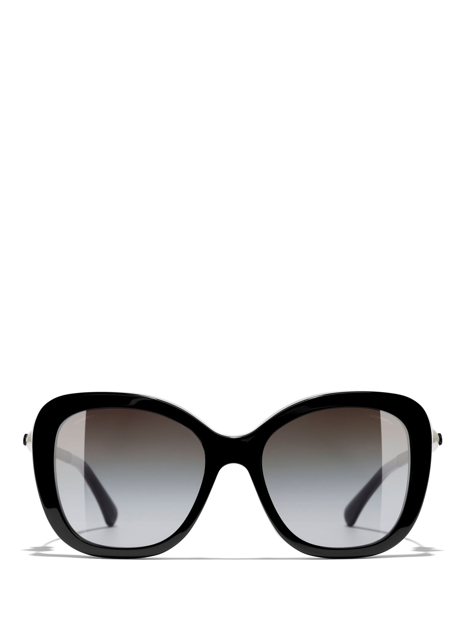 Chanel Square Sunglasses CH5339H, Black/Grey Gradient at John Lewis &  Partners