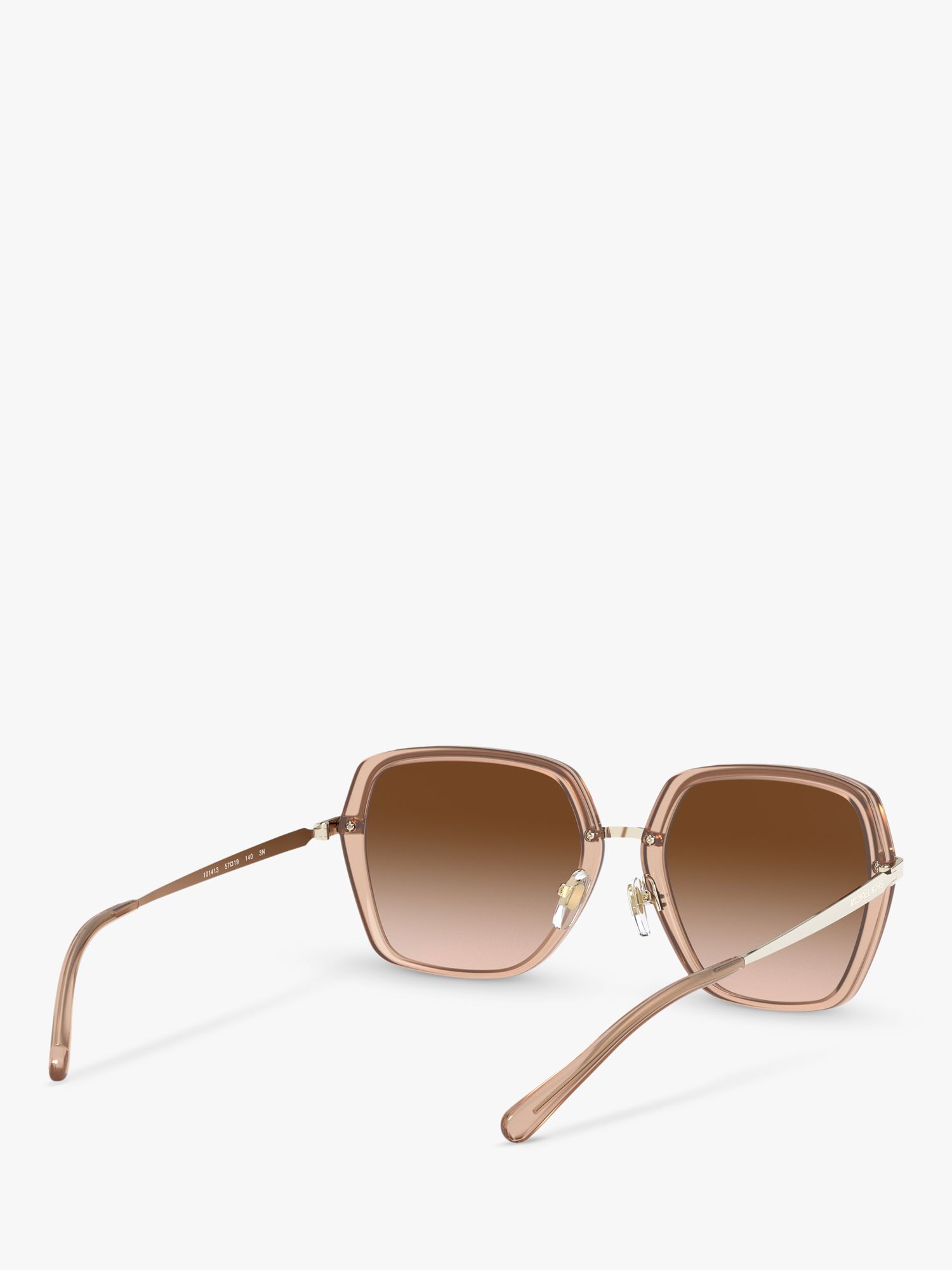 Michael Kors Mk1075 Women S Naples Square Sunglasses Light Gold Brown