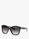 Ralph Lauren RL8180 Women's Oval Sunglasses, Black/Grey Gradient
