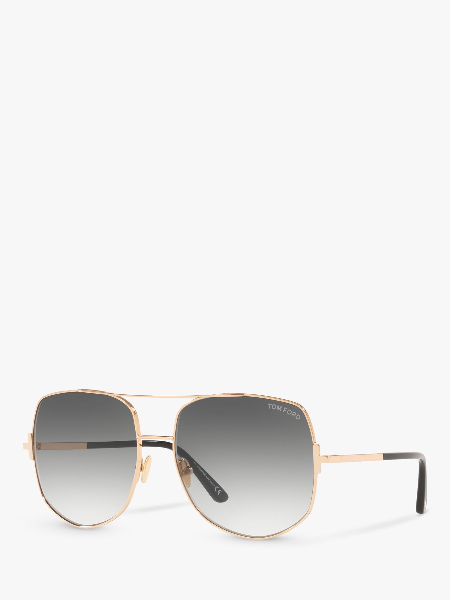 TOM FORD FT0783 Women's Lennox Aviator Sunglasses, Rose Gold/Grey ...