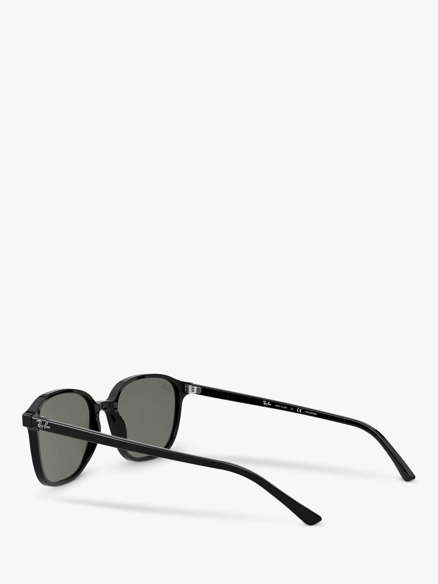 Ray-Ban RB2193 Unisex Polarised Square Sunglasses, Black/Grey
