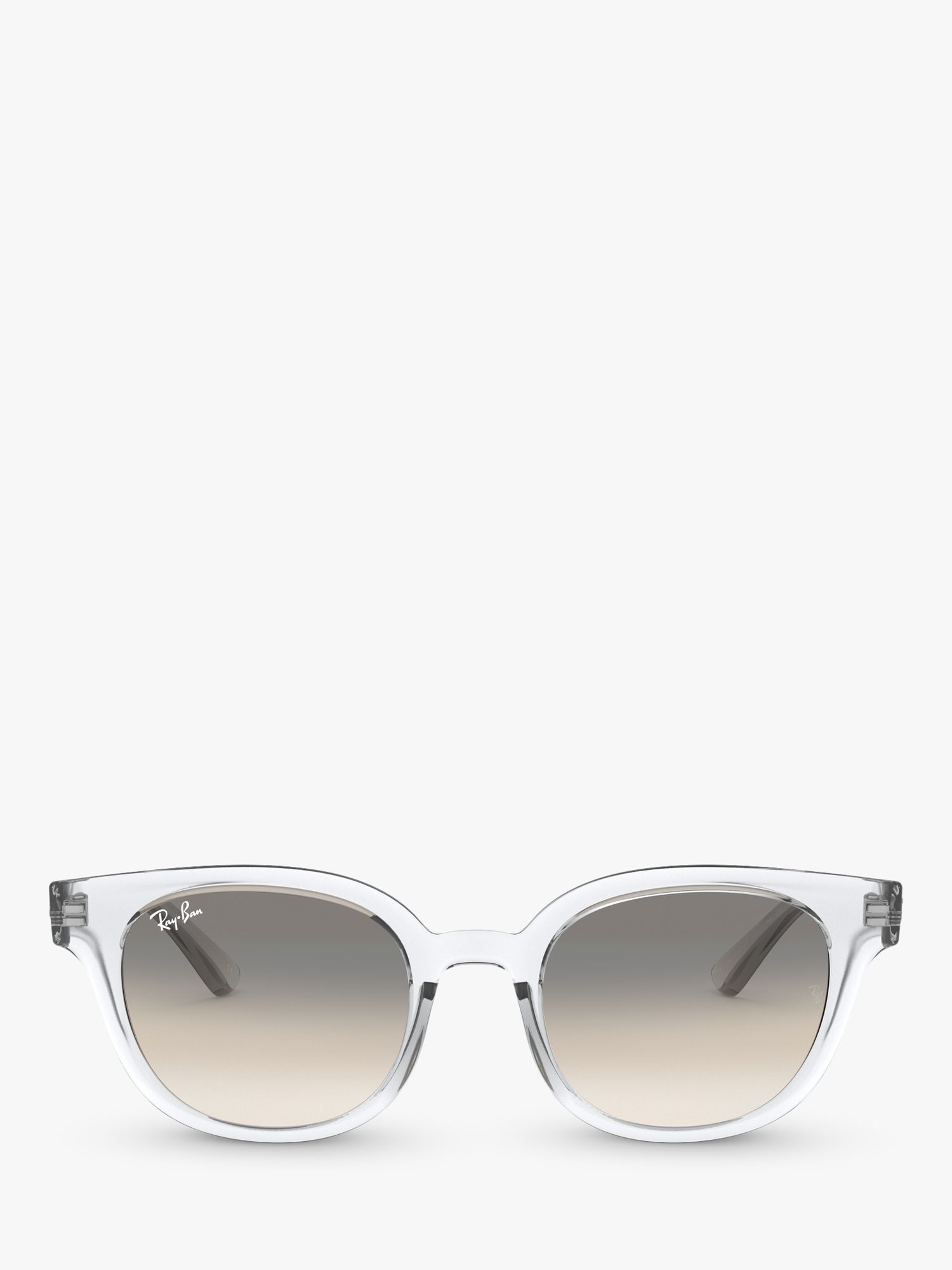 Ray-Ban RB4324 Unisex Square Sunglasses, Transparent/Grey Gradient at John  Lewis & Partners