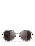 CHANEL Pilot Sunglasses CH4260, Matte Black/Mirror Black